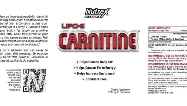 Nutrex lipo 6 L carnitine supplement 