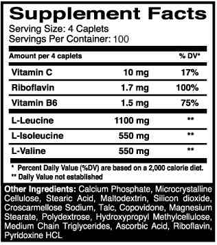 Bcaa Complex 2200 Dymatize Nutrition Composição